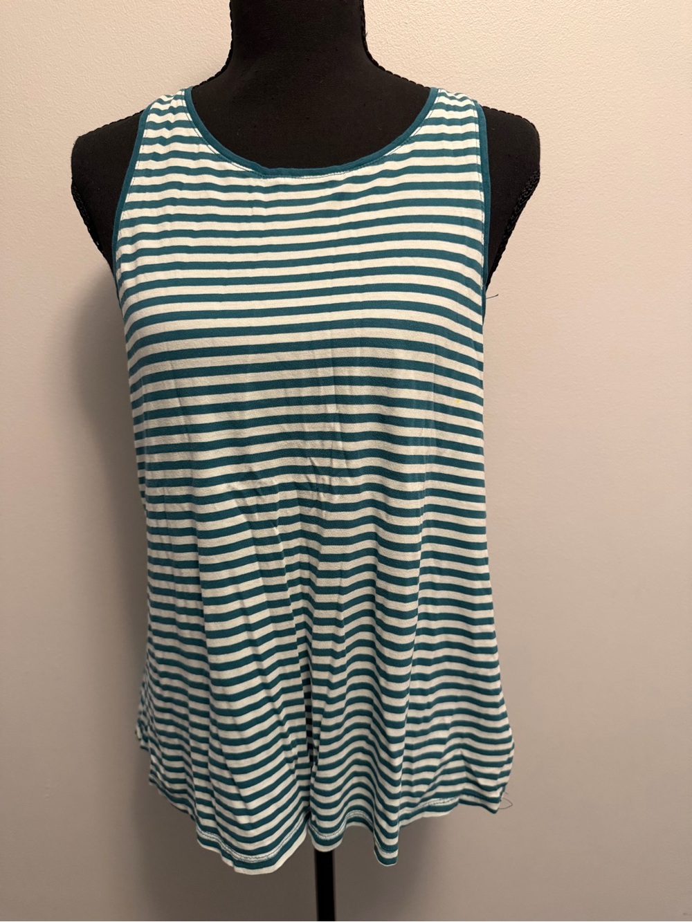 Old Navy Teal & White Striped Tank